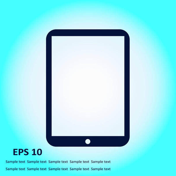 Icono de tableta digital moderna. Icono de diseño plano. vector EPS 10
. - Vector, Imagen