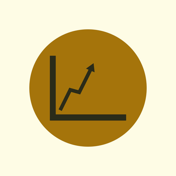Business graph. Flat icon of graph - Vector, Image