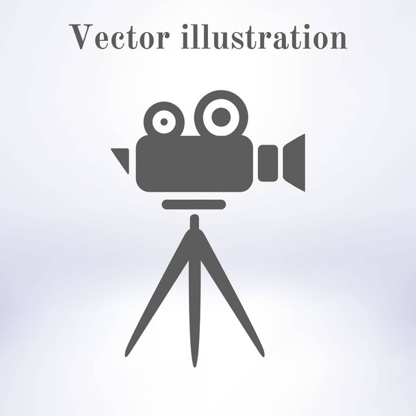 Cinema camera icon. Flat design style. Vector EPS 10. - Vector, Image