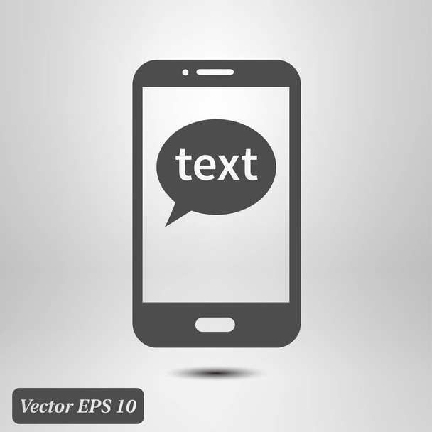 Teléfono móvil que representa el chat web y el diálogo
. - Vector, Imagen
