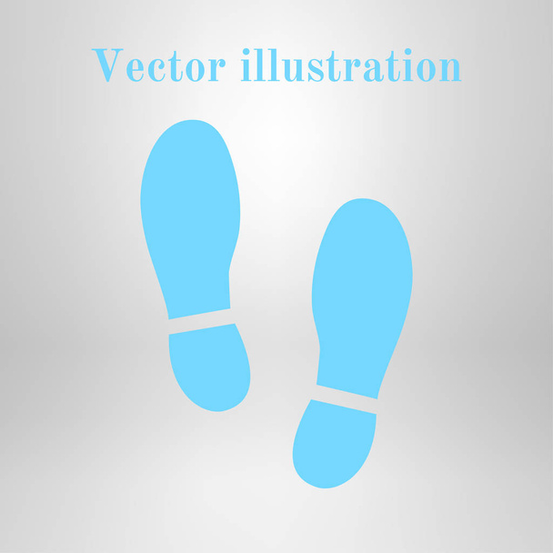 Black Imprint soles shoes icon. Flat design style. - Vector, Image