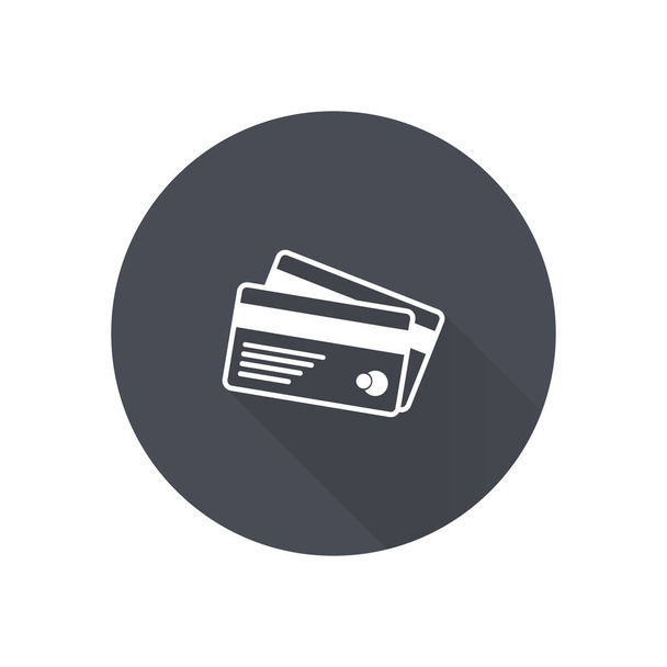 Vector credit cards icon. Flat design style. EPS 10. - Vector, Image