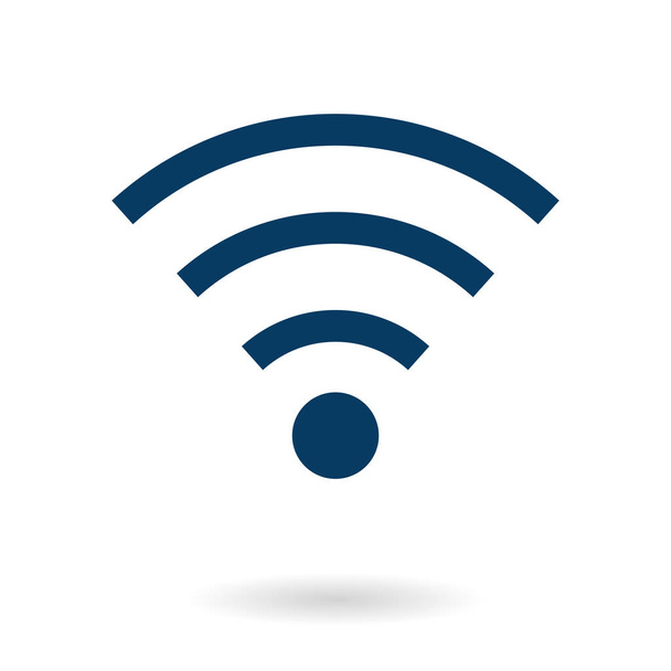 Wifi-Symbol. Vektorsymbol für drahtlose Netzwerke. flache Bauweise - Vektor, Bild