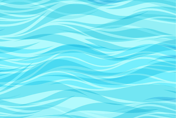 Mavi su dalgalar deniz vektör arka plan soyut. Su dalgası eğri arka plan, okyanus afiş illüstrasyon - Vektör, Görsel