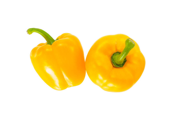 yellow bell pepper on white background. - Фото, изображение