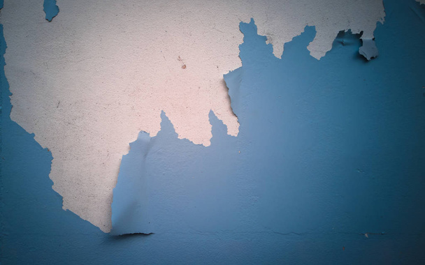 Paint that peels off the cement wall and sees the old plaster walls - Photo, Image
