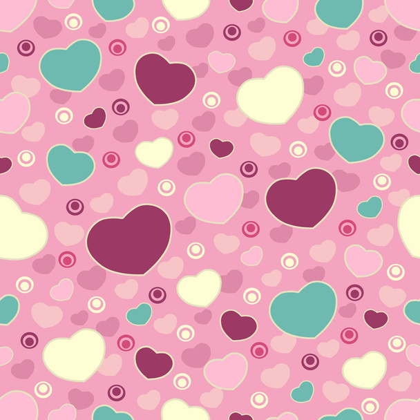 Seamless abstract pattern with the image of hearts. - Διάνυσμα, εικόνα