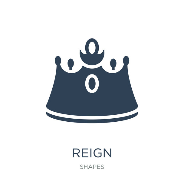 vector de icono de reinado sobre fondo blanco, reinado iconos llenos de moda de la colección Shapes, vector de reinado ilustración
 - Vector, imagen