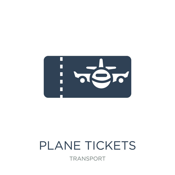 billete de avión icono vector sobre fondo blanco, billetes de avión iconos llenos de moda de la colección de transporte, billetes de avión vector ilustración
 - Vector, Imagen