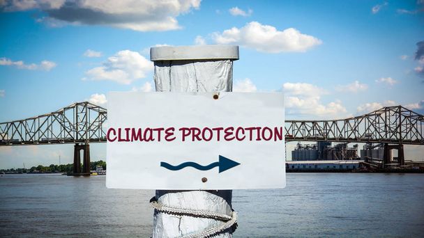 Panneau de rue pour la protection du climat
 - Photo, image