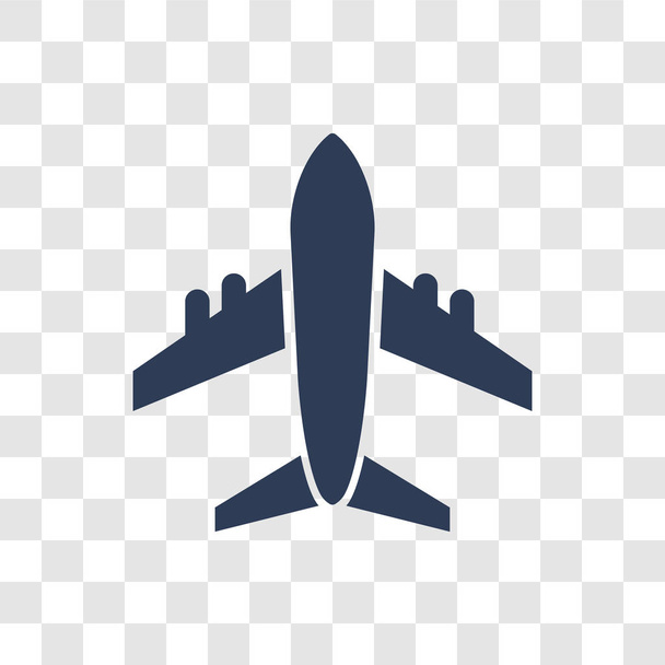 Uçuş simgesi. Modaya uygun uçuş logo kavramı mimarisi ve seyahat koleksiyonundan şeffaf arka plan üzerinde - Vektör, Görsel