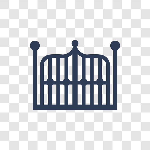 ゲートのアイコン。アーキテクチャと旅行のコレクションから透明な背景にトレンディなゲート ロゴのコンセプト - ベクター画像