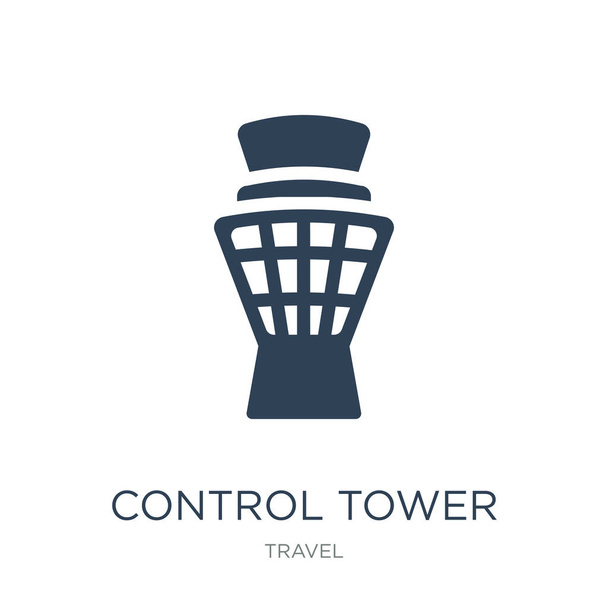 kontrol kulesi simge vektör beyaz arka plan üzerinde kontrol kulesi trendy seyahat Collection, kontrol kulesi vektör çizim simgeler dolu. - Vektör, Görsel