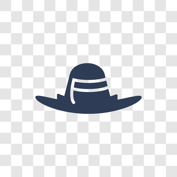 Icono del sombrero mexicano. Concepto de logotipo de Trendy Mexican Hat sobre fondo transparente de la colección Desert
 - Vector, Imagen