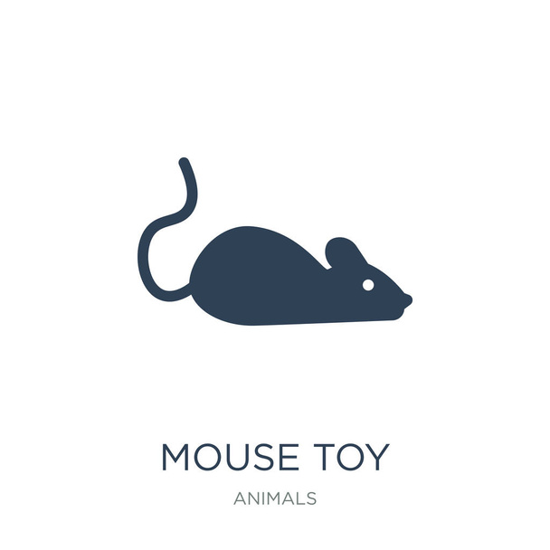 ratón icono de juguete vector sobre fondo blanco, ratón juguete de moda llena de iconos de la colección Animales
 - Vector, Imagen