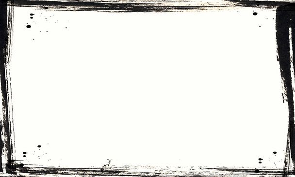 grunge frame with half tone background in black - Photo, Image