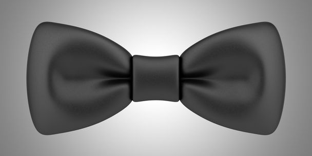 черный галстук бабочка изолированы на сером фоне
 - Фото, изображение