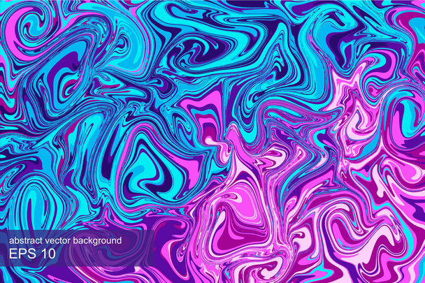 Abstract vector background. with beautiful fantasy ink patterns. Liquid paint. Fluid art. The ornament of marble. Art design for your design. Colorful bright combination of colors. - ベクター画像