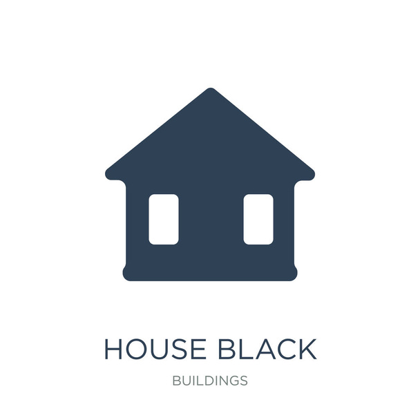 casa nero senza porta icona vettore su sfondo bianco, casa nero senza porta icone trendy riempite dalla collezione Edifici
 - Vettoriali, immagini