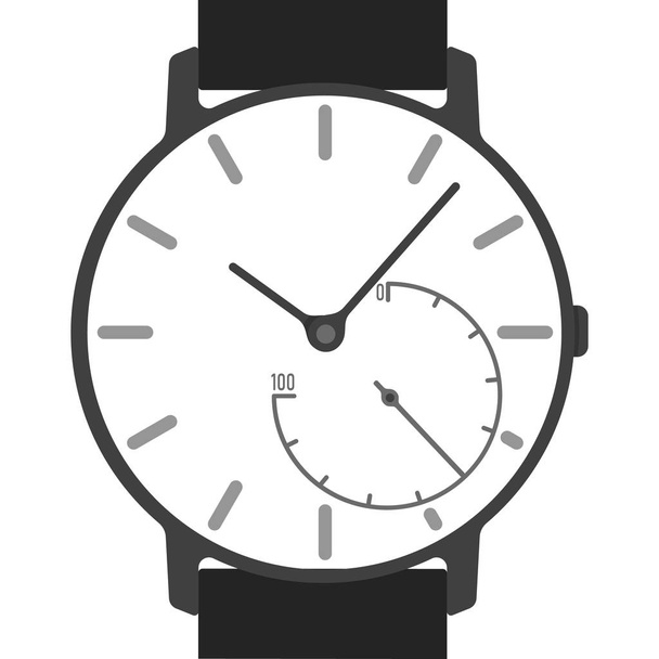 hybrid smartwatch illustration. Activity tracker with analog display. - Вектор,изображение