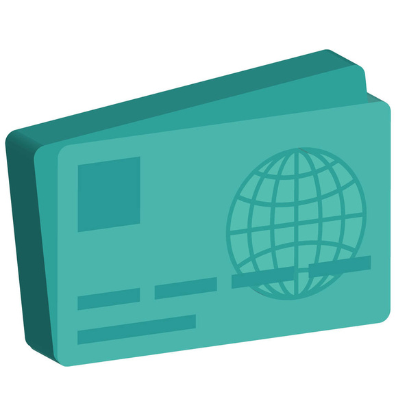Ícone de cor de cartão de crédito isolado e vetor que pode ser facilmente modificado ou editar
 - Vetor, Imagem