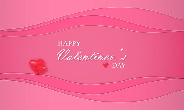 Vector background with colorful festival of Valentine's day.and used as a greeting card or a cover. Can be used as illustration or backdrop - Wektor, obraz