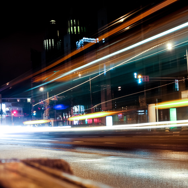 moderní město v noci - Fotografie, Obrázek