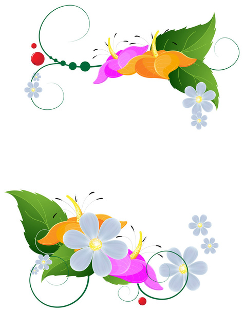 heldere bloemstuk - Vector, afbeelding