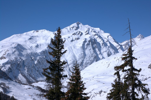 Panoramablick auf die Alpen Winterberge - Foto, Bild
