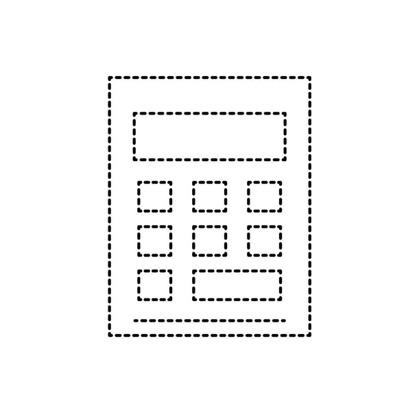 Forme pointillée Calculatrice d'entreprise financière à l'illustration vectorielle de l'économie comptable
 - Vecteur, image