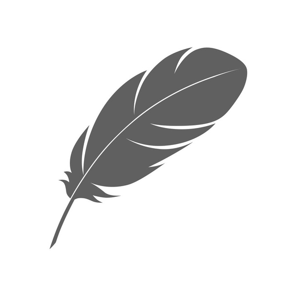 Signo de plumas o un símbolo. Icono abstracto aislado sobre fondo blanco. Ilustración vectorial
 - Vector, Imagen