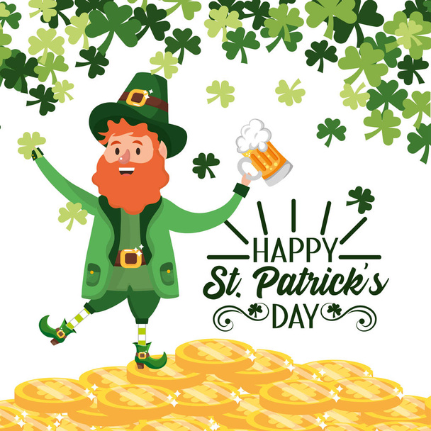 st patrick's day card. vector illustration - Vector, Image