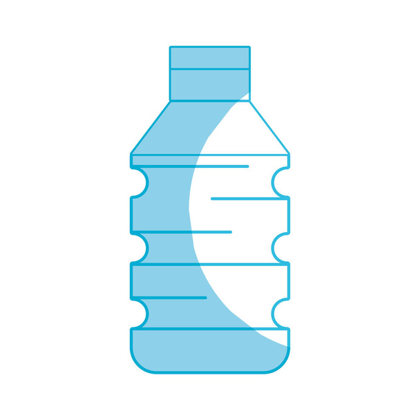 silhouette water plastic bottle to drink and healthy lifestyle vector illustration - Vector, Image