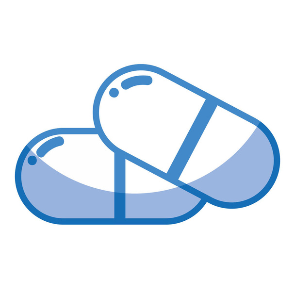 silhouette pilules traitement médicament pharmaceutique pour prendre soin du corps vecteur illustration
 - Vecteur, image