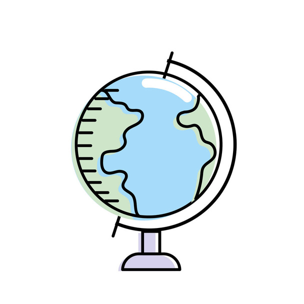 Erde Planet Globale Karte des Schreibtischvektors Illustration - Vektor, Bild