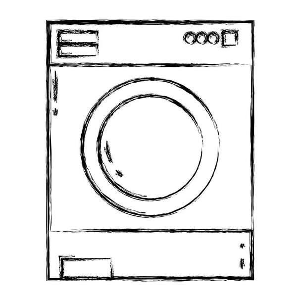 figura agradável máquina de lavar tecnologia para limpar a roupa vetor ilustração
 - Vetor, Imagem