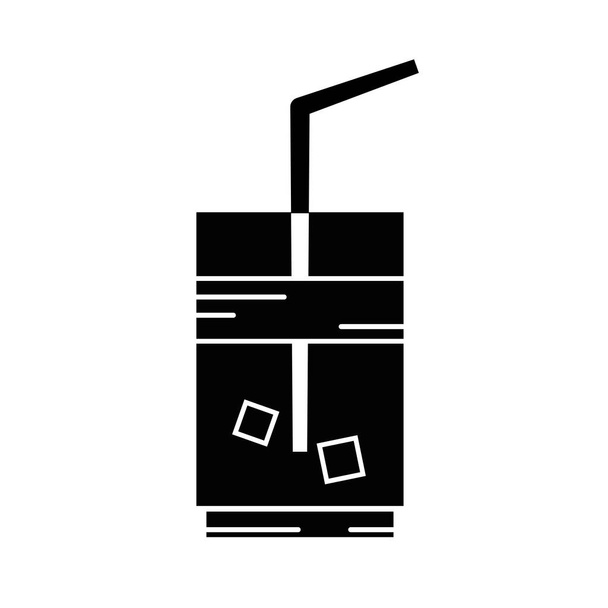 contorno delicioso café espresso icono de ilustración vector de vidrio
 - Vector, imagen