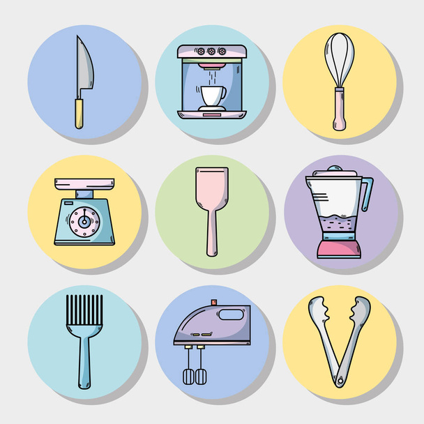 set utensili da cucina oggetto per fare illustrazione vettore cibo
 - Vettoriali, immagini