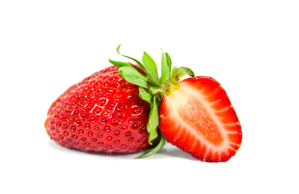 Sliced strawberries isolated - Foto, afbeelding