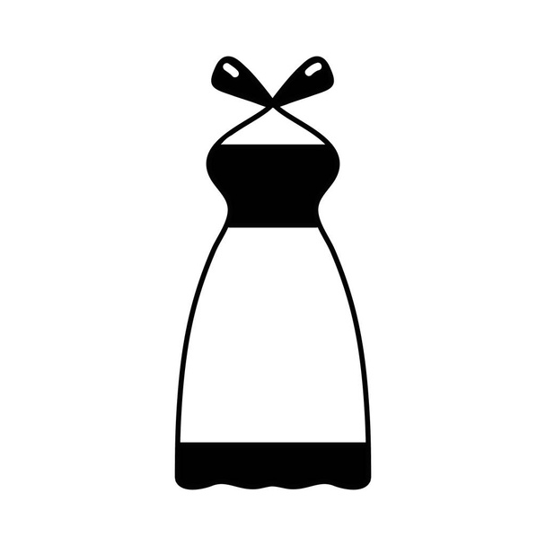 контур елегантна довга сукня модний дизайн Векторні ілюстрації
 - Вектор, зображення