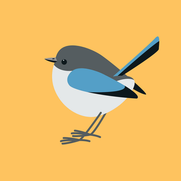 eastern bluebird  ,vector illustration ,flat style ,profile  - Вектор, зображення