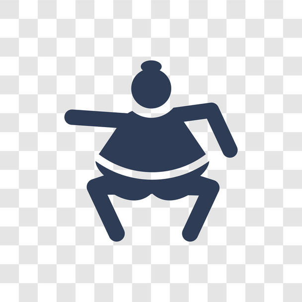 相撲のアイコン。スポーツ コレクションから透明な背景にトレンディな相撲ロゴのコンセプト - ベクター画像