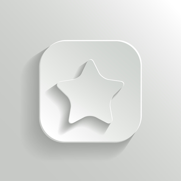 Star icon - vector white app button - Vektor, Bild