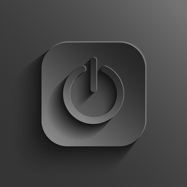 Power icon - vector black app button - Vektor, kép