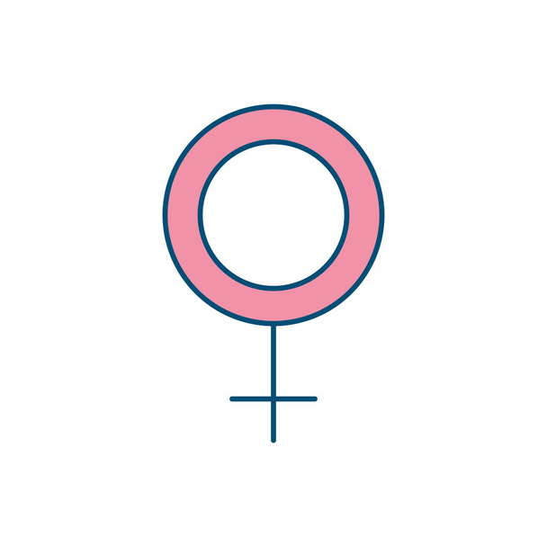 női szimbólum jel dekoráció design vektor illusztráció - Vektor, kép