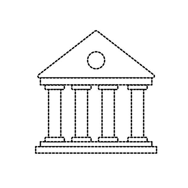 figura punteggiata banca a economia e conto finanziario vettoriale illustrazione
 - Vettoriali, immagini