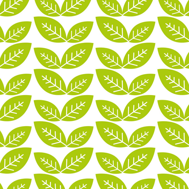 自然の緑の葉の背景、ベクトル イラスト デザイン - ベクター画像