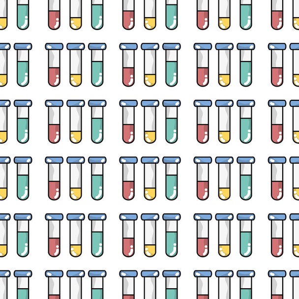 medical analysis tubes to biology prescription background vector illustration - Vector, Image