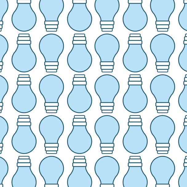 blue traditional bulb light background, vector illustration design - Vector, Image