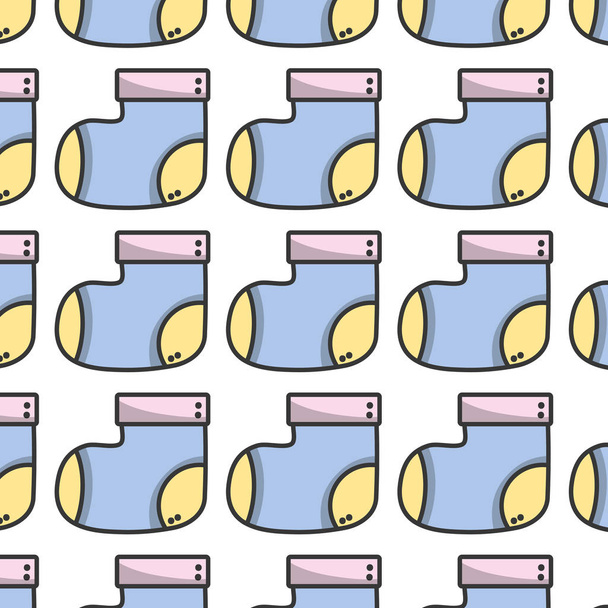 Baby Socken Textur Element zur Kinderbetreuung Hintergrund Vektor Illustration - Vektor, Bild